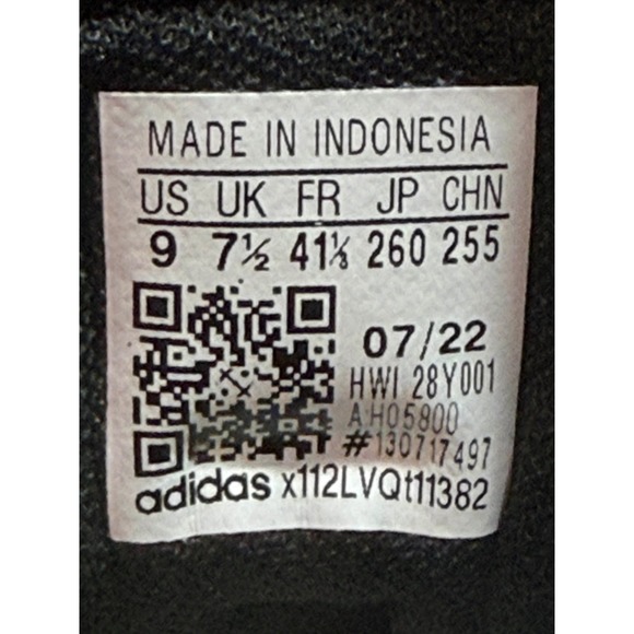 Adidas Cloudfoam Comfort Running Shoes Black Gold Kids Size 9 Youth Athletic - Picture 7 of 7